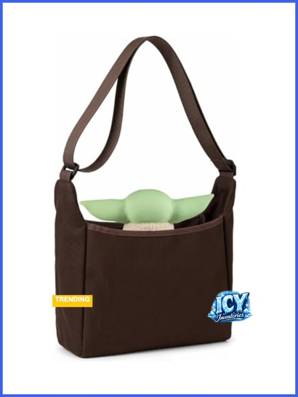Cosplay Satchel Crossbody Bag Fits 9.5" Plush Pile Fabric Adjustable Strap